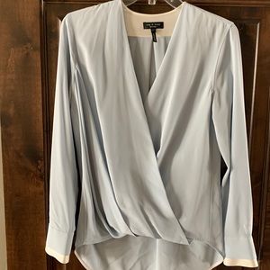 rag & bone eggshell blue silk blouse